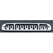 All Sales Center High Mount Stop Light Cover - Black Powder Coated Flames Aluminum - 44115K