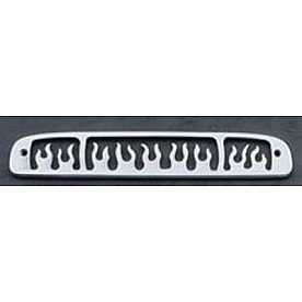 All Sales Center High Mount Stop Light Cover - Black Powder Coated Flames Aluminum - 44115K