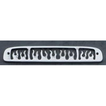 All Sales Center High Mount Stop Light Cover - Black Powder Coated Flames Aluminum - 44115K