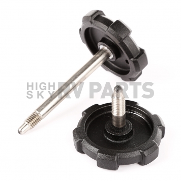 Rugged Ridge Soft Top Door Surround Knob Black Aluminum Set Of 6 - 1351014-1