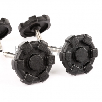 Rugged Ridge Soft Top Door Surround Knob Black Aluminum Set Of 6 - 1351014-2