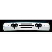 All Sales Center High Mount Stop Light Cover - Black Powder Coated Rams Head Aluminum - 43000K