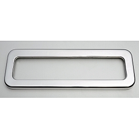 All Sales Center High Mount Stop Light Cover - Silver Brushed Oval Aluminum - 32000