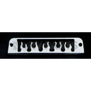 All Sales Center High Mount Stop Light Cover - Silver Brushed Flames Aluminum - 32015