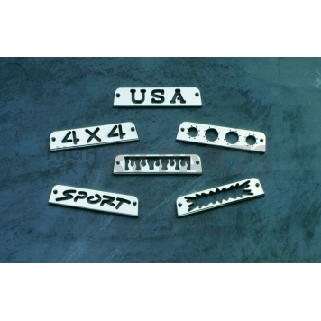 All Sales Center High Mount Stop Light Cover - Silver Polished USA Aluminum - 32400P-3