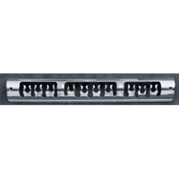 All Sales Center High Mount Stop Light Cover - Black Powder Coated Flames Aluminum - 54015K