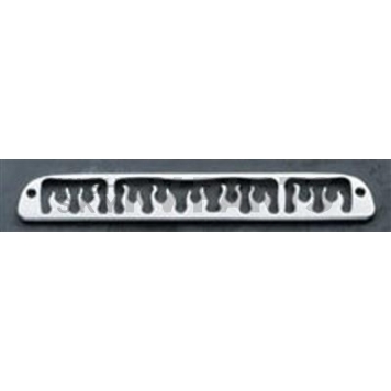 All Sales Center High Mount Stop Light Cover - Black Powder Coated Flames Aluminum - 54215K