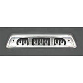 All Sales Center High Mount Stop Light Cover - Black Powder Coated Flames Aluminum - 57015K