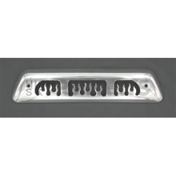 All Sales Center High Mount Stop Light Cover - Black Powder Coated Flames Aluminum - 57015K