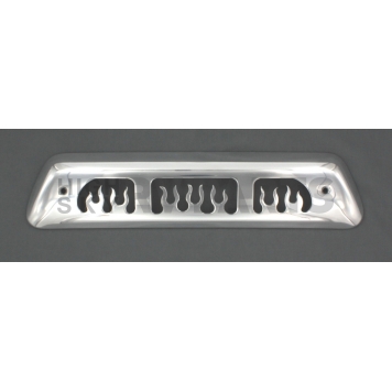 All Sales Center High Mount Stop Light Cover - Silver Polished Flames Aluminum - 57015P