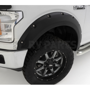 Bushwacker Fender Flare - Black Dura-Flex 2000 ABS Smooth Plastic Matte Set Of 2 - 4015302-1