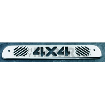 All Sales Center High Mount Stop Light Cover - Silver Brushed 4X4 Aluminum - 74010