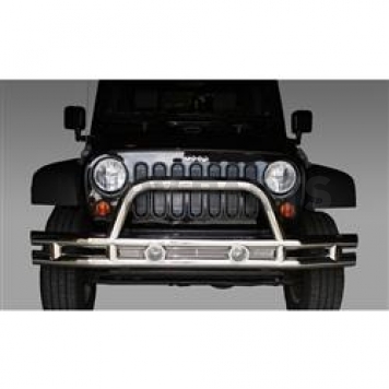 Rugged Ridge Tube Bumper 1-Piece Design Stainless Steel Silver - 1156310