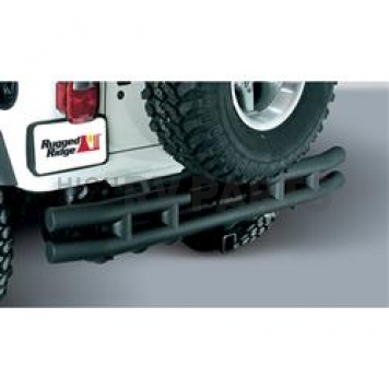 Rugged Ridge Tube Bumper 1-Piece Design Steel Black - 1157102