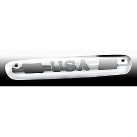 All Sales Center High Mount Stop Light Cover - Silver Polished USA Aluminum - 98400P