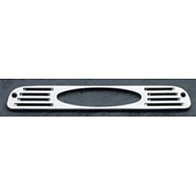 All Sales Center High Mount Stop Light Cover - Silver Brushed Oval Aluminum - 54006