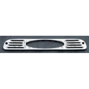 All Sales Center High Mount Stop Light Cover - Silver Brushed Oval Aluminum - 54006