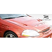 Extreme Dimensions Hood - Primered Fiberglass Black - 105540