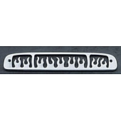 All Sales Center High Mount Stop Light Cover - Silver Polished Flames Aluminum - 44115P