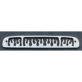 All Sales Center High Mount Stop Light Cover - Silver Polished Flames Aluminum - 44115P
