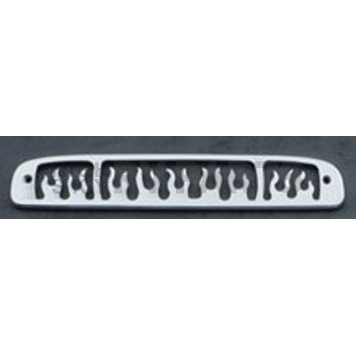 All Sales Center High Mount Stop Light Cover - Silver Polished Flames Aluminum - 44115P