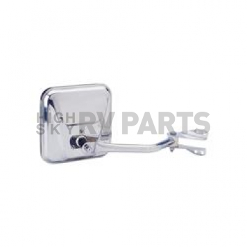 K-Source Exterior Mirror Manual OEM Silver Single - 60021C
