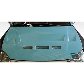 Extreme Dimensions Hood - Primered Fiberglass Black - 105551