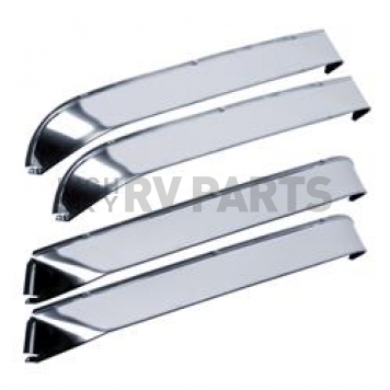 Auto Ventshade (AVS) Rainguard - Polished Stainless Steel Set Of 4 - 14049