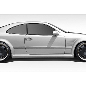 Extreme Dimensions Side Skirt - Primered Fiberglass Reinforced Plastic Black Set of 2 - 112559