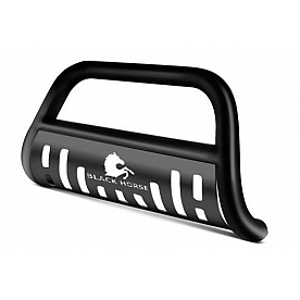Black Horse Offroad Bull Bar Tube 2-1/2 Inch Black Semi-Gloss Powder Coated Steel - BNIA1802SP