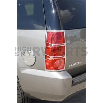 Putco Tail Light Molding - Double Bar Design ABS Plastic Silver - 400866