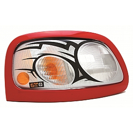GT Styling Headlight Cover - Composilite Clear With Black Design Set Of 2 - 961867