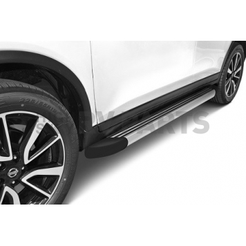 Romik USA Running Board Silver Aluminum Stationary - 22110418-1