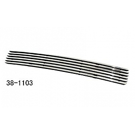 Paramount Automotive Bumper Grille Insert Horizontal Overlay Polished Silver Aluminum - 381103