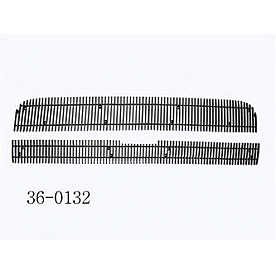 Paramount Automotive Bumper Grille Insert Vertical Overlay Polished Silver Aluminum - 360132