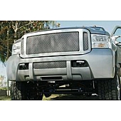 Street Scene Bumper Grille Insert Mesh Brushed Silver Aluminum - 95077826