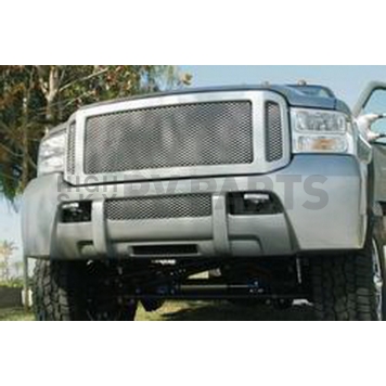 Street Scene Bumper Grille Insert Mesh Brushed Silver Aluminum - 95077826