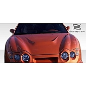 Extreme Dimensions Hood - Primered Fiberglass Black - 107186