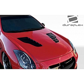 Extreme Dimensions Hood - Primered Fiberglass Black - 107816