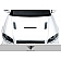 Extreme Dimensions Hood - Primered Fiberglass Gray - 107900