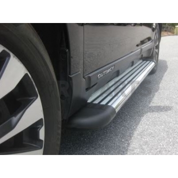 Romik USA Running Board Silver Aluminum Stationary - 23014418-1