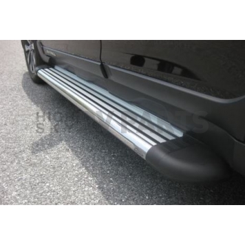 Romik USA Running Board Silver Aluminum Stationary - 23014418-2