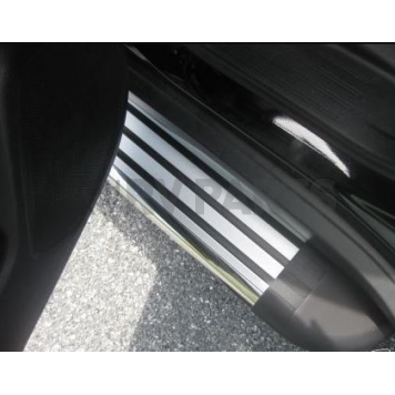 Romik USA Running Board Silver Aluminum Stationary - 23014418-3