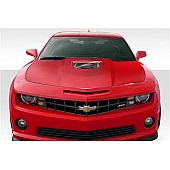 Extreme Dimensions Hood - Fiberglass Reinforced Plastic Black - Showoff Hood - 112639