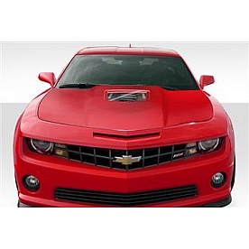 Extreme Dimensions Hood - Fiberglass Reinforced Plastic Black - Showoff Hood - 112639