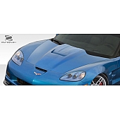 Extreme Dimensions Hood - Primered Fiberglass Black - 105777