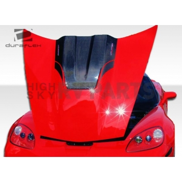 Extreme Dimensions Hood - Primered Fiberglass Black - 105777-7