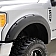 Paramount Automotive Fender Flare - Black ABS Plastic Black Set Of 4 - 580412