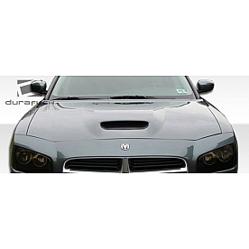 Extreme Dimensions Hood - Primered Fiberglass Black - 104853