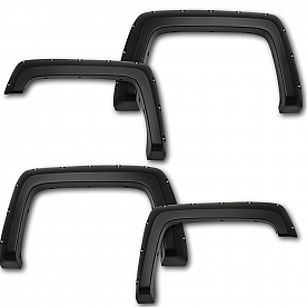 Paramount Automotive Fender Flare - Black ABS Plastic Black Set Of 4 - 580501
